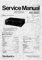 Technics - RSB-655 - Service manual 